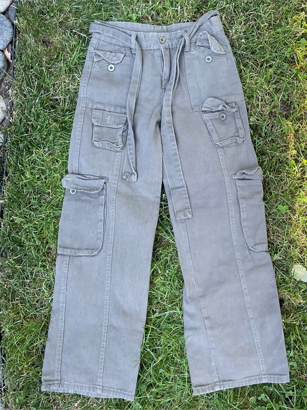 Grey cargo pants size 27x28